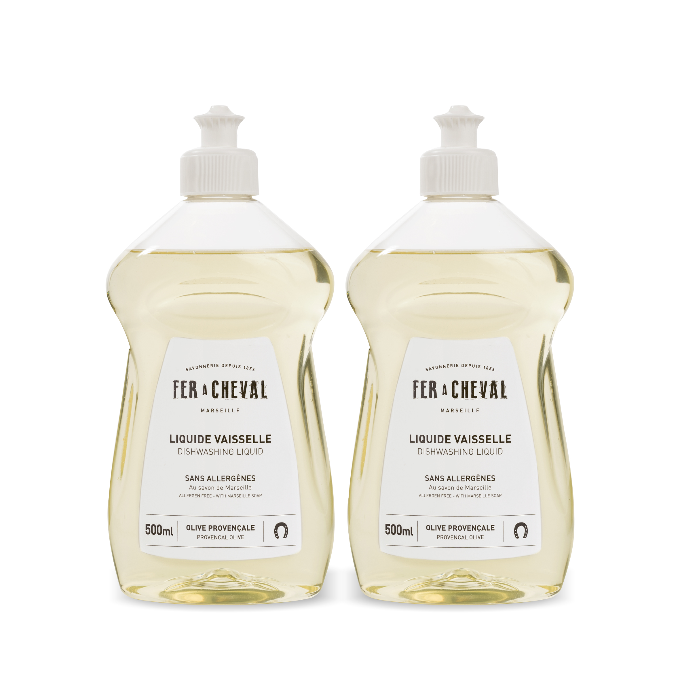 thumbnail video image 2 of Fer A Cheval Dishwashing Liquid 2-Pack 2 x 500ml Gentle on Skin, 2 of 8