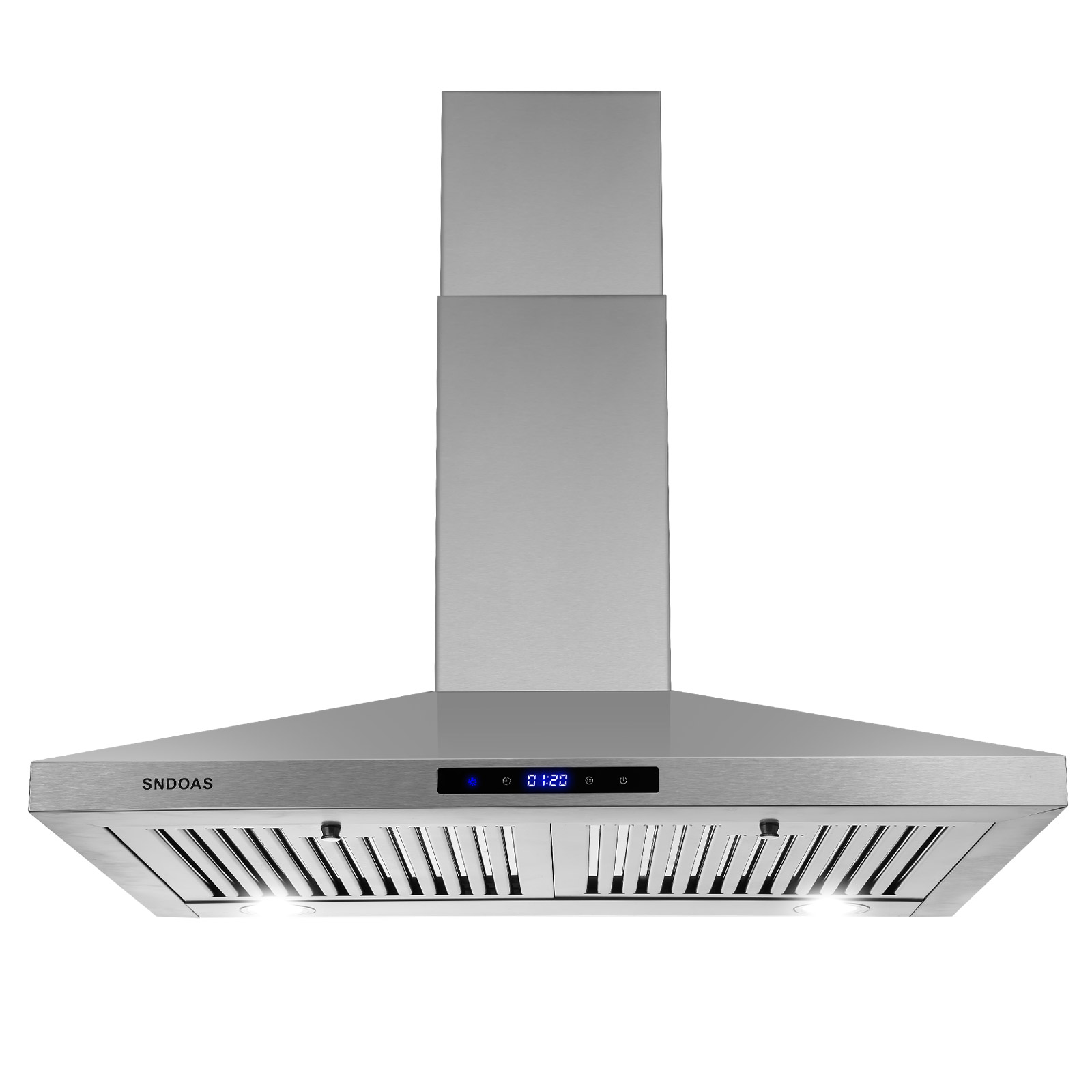 thumbnail video image 2 of Joeaonz 30 Inch Stainless Steel Wall Mount Range Hood with LED Light & Touch Control, 2 of 10
