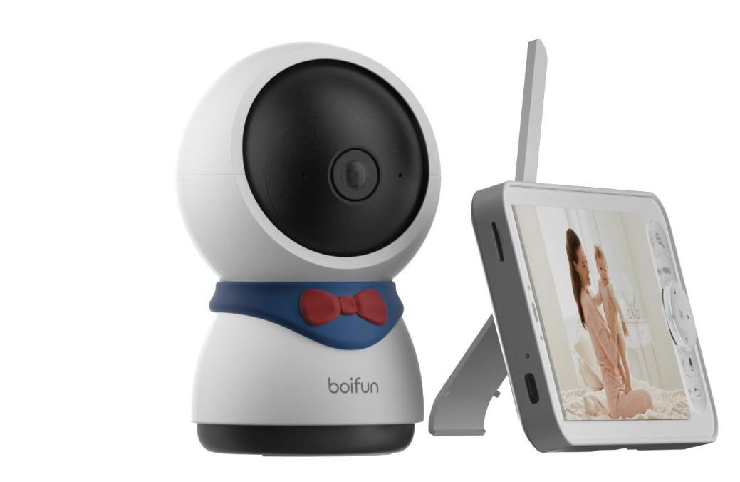 BOIFUN Baby Monitor with Remote Pan-Tilt-Zoom, 1080P, Cry and Motion  Detection, 300M Long Range, APP, Night Vision, 5'' Wireless Baby Monitor  with Camera and Audio 