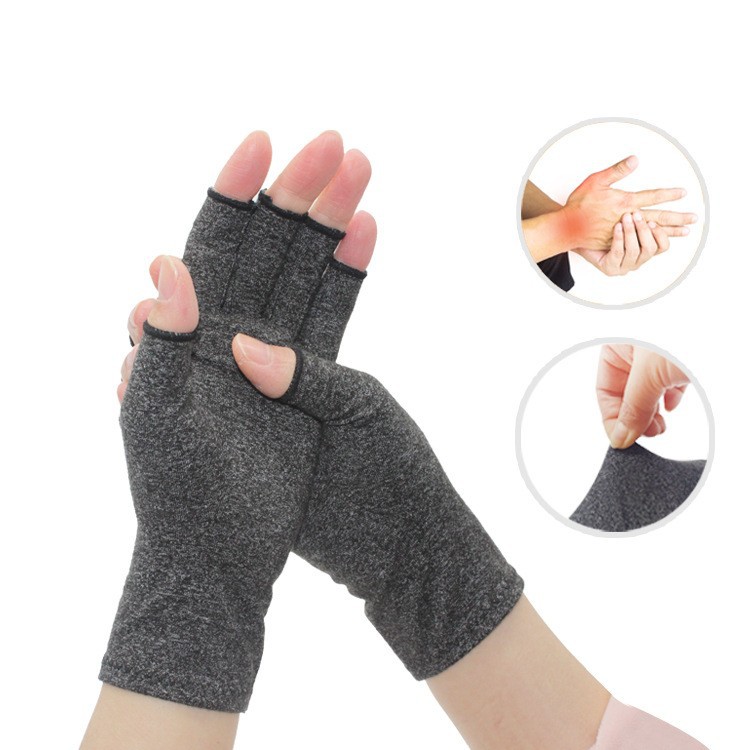 thumbnail video image 2 of 2 Pairs Bamboo Arthritis Gloves, Rehab Split Finger Gloves Bamboo Arthritis Gloves, Bamboo Gloves for Men and Women, 2 of 6