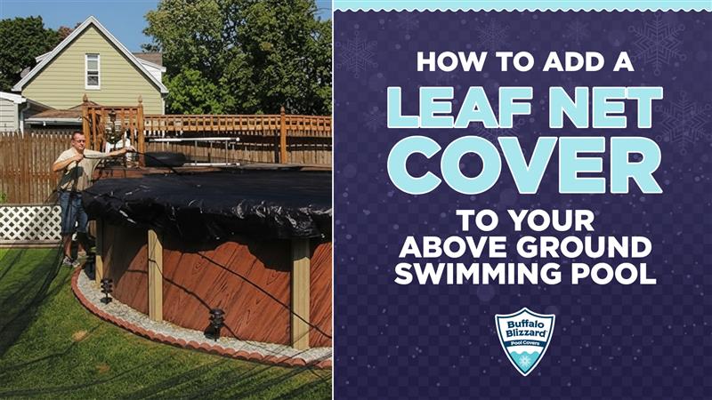 thumbnail video image 2 of Buffalo Blizzard Round Leaf Net Cover for Above Ground Swimming Pools, 28', 2 of 8