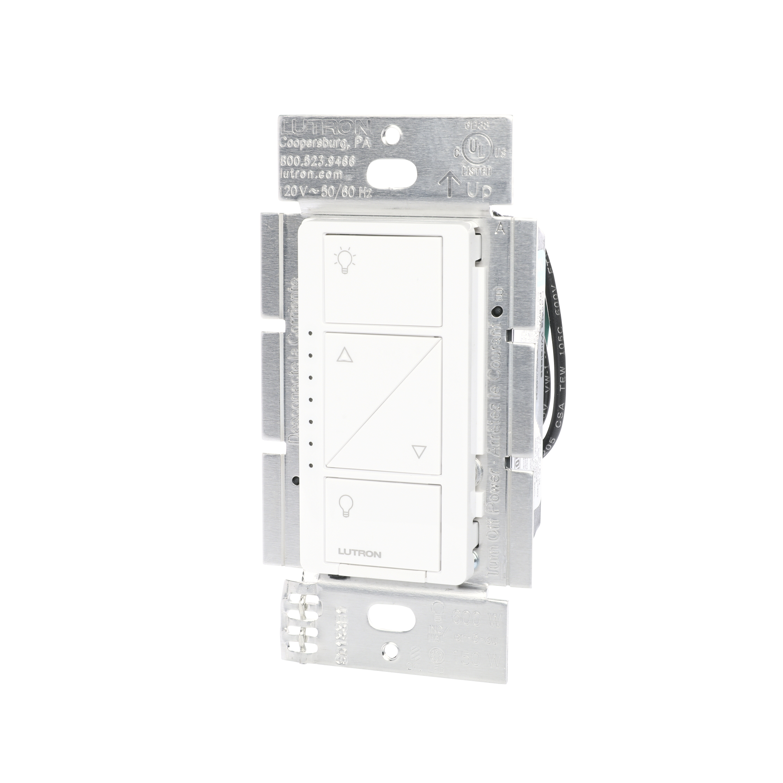 Lutron P-DIM-3WAY-WH Caseta 3-Way Smart Dimmer Switch Kit White