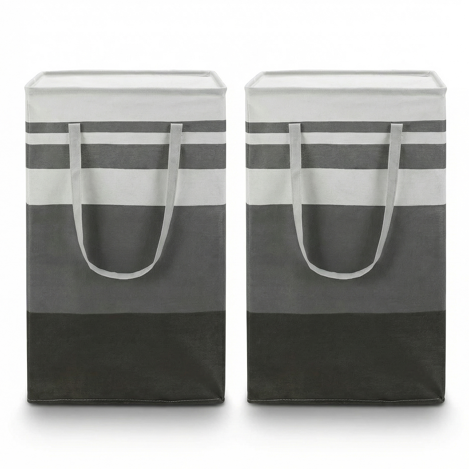 thumbnail video image 2 of 2 Pack Extra Large Laundry Basket, Waterproof & Collapsible Laundry Hamper with Heavy-Duty Handles, Freestanding Hamper for Clothes, Toys, Towels in Home Dorm, 2 of 8