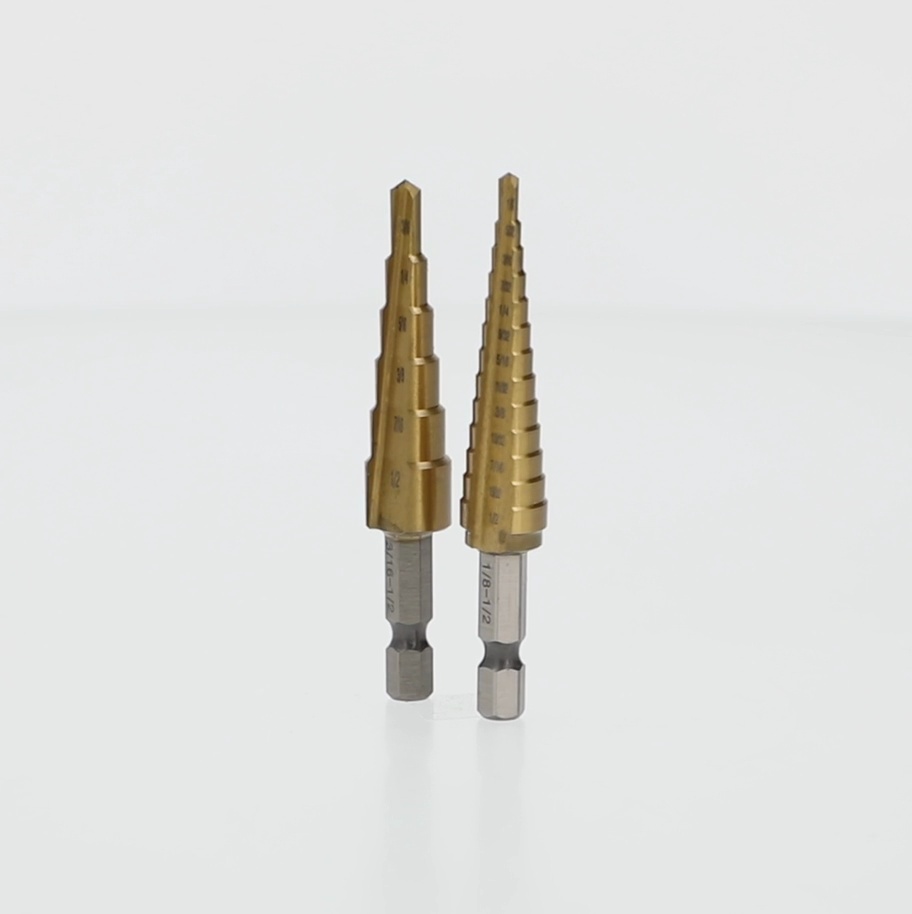 Hyper Tough 2-Piece Titanium Coated Step Drill Bits - Walmart.com