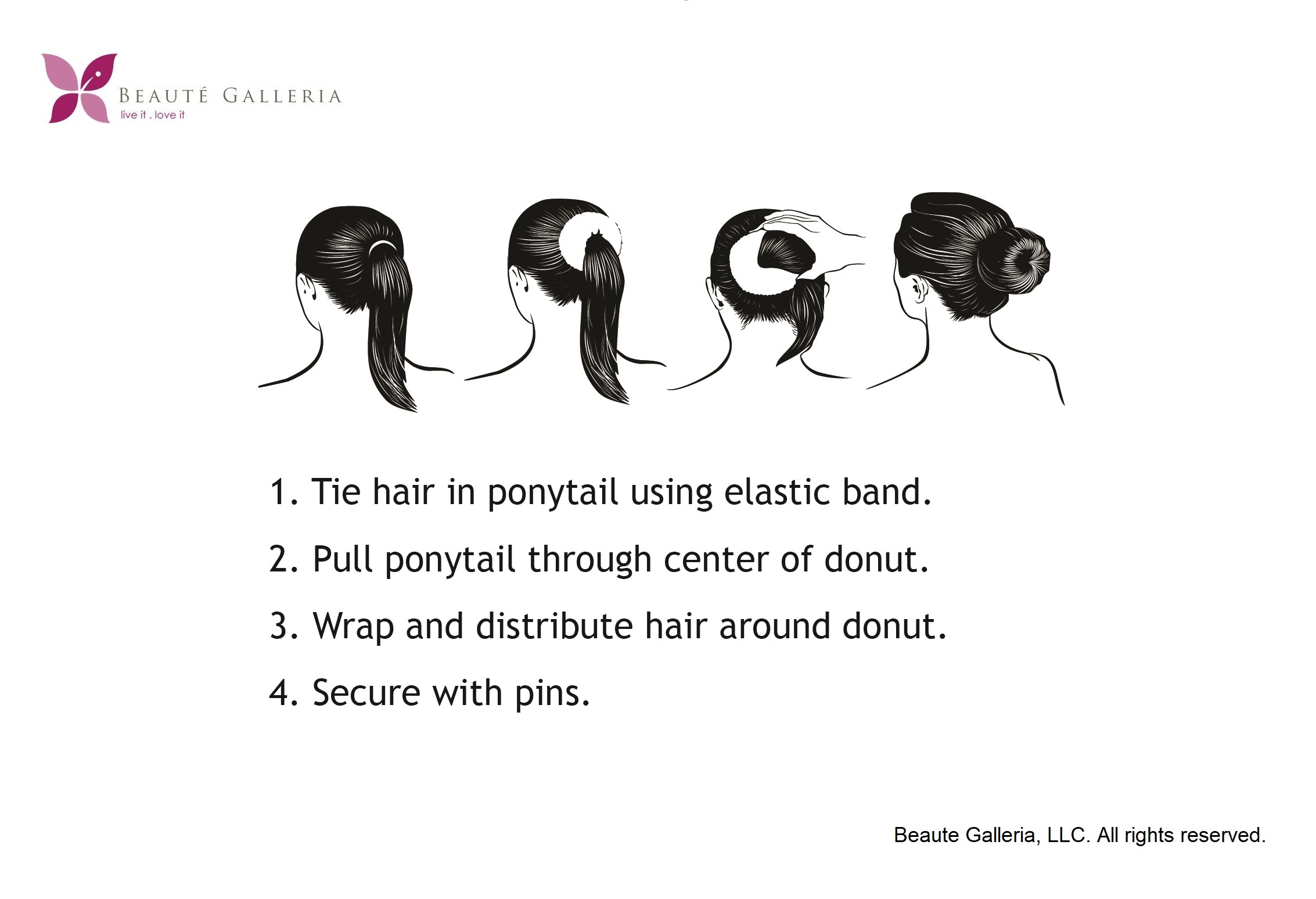 thumbnail video image 2 of Beaute Galleria 3 Pieces Hair Donuts Hair Bun Maker, Ballet Bun Chignon Updo (Large, Medium, Small), 2 of 11