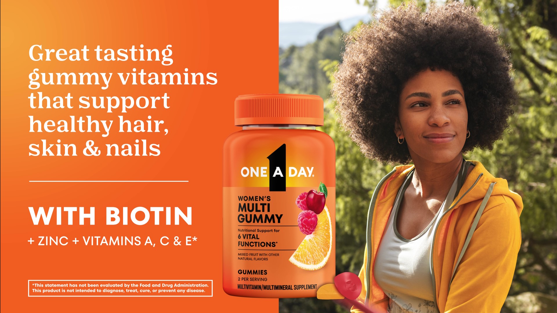 thumbnail video image 2 of One A Day Womens Multivitamin Gummy with B Vitamins, Biotin, Skin Health Support 170 Count, 2 of 12