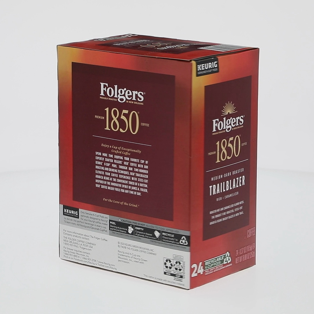 1850 Trailblazer, Medium Dark Roast Coffee, Keurig K Cup Pods, 24 Count Box  - Walmart.com