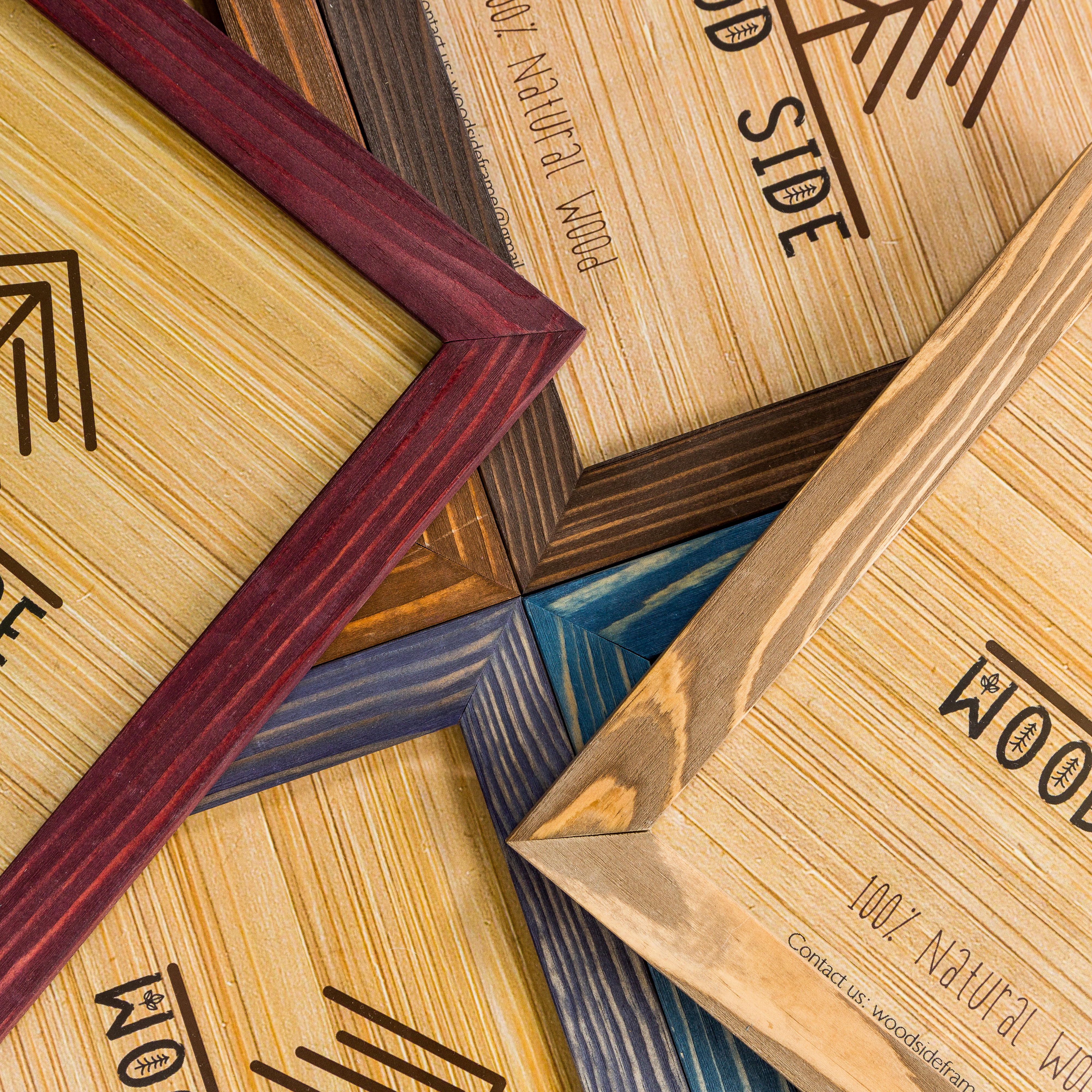 thumbnail video image 2 of Rustic Wooden Picture Frame 8x12-100% Natural Solid Eco Distressed Wood for Wall Mounting Photo Frame - Brown Wenge, 2 of 8