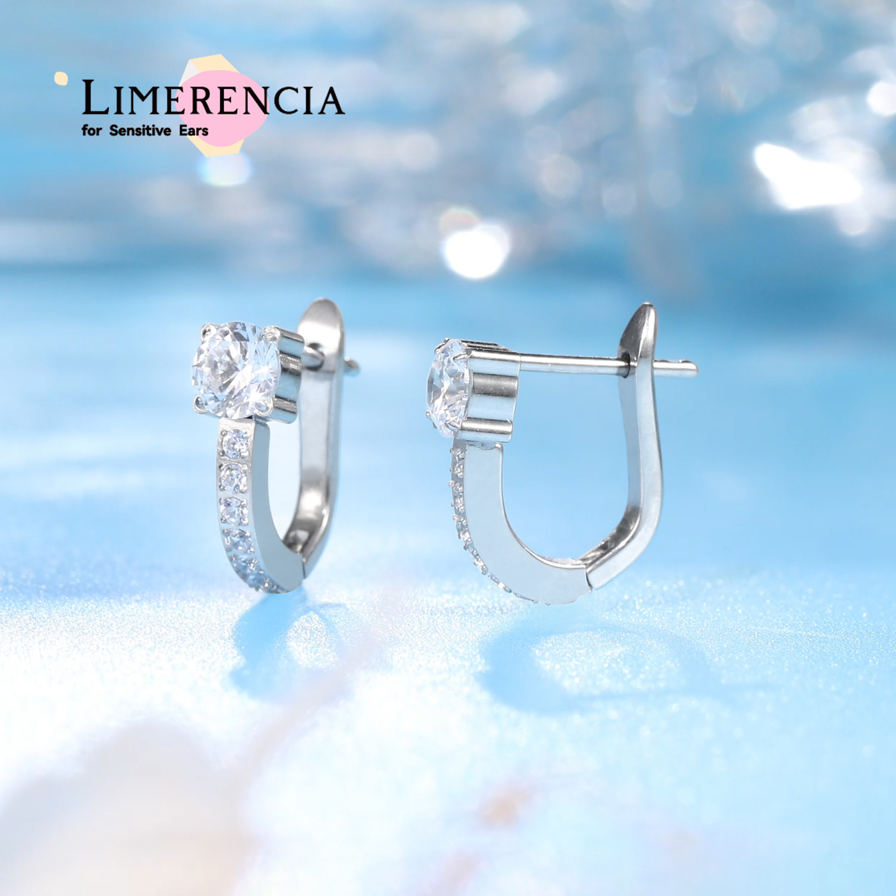 thumbnail video image 2 of Limerencia Titanium Jewelry Hoops, Lightweight Cuff Earrings for Women, 2 of 5