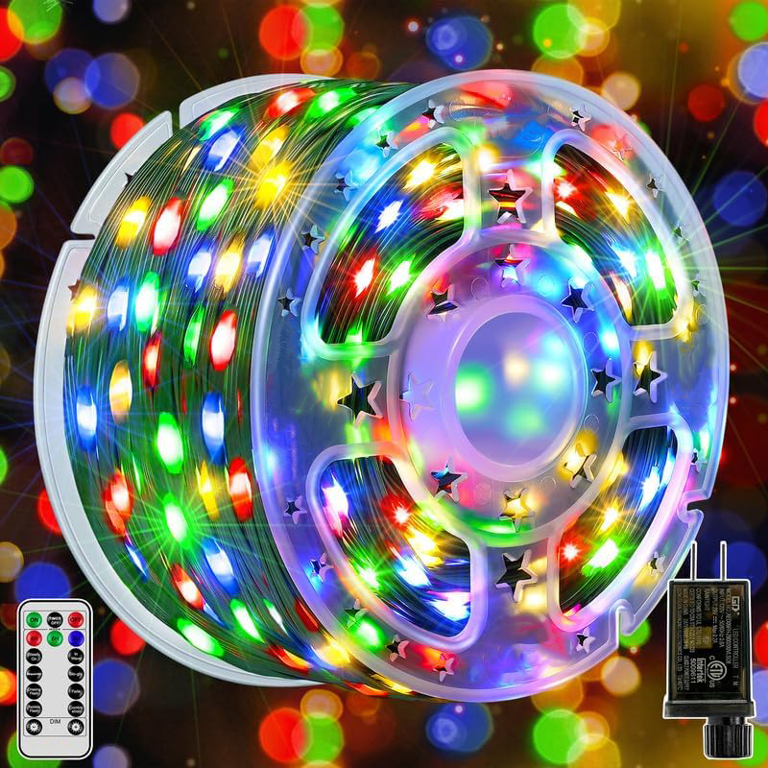 AVOXEZOR Christmas Lights Outdoor, 403FT 1200 LED IP67 Waterproof