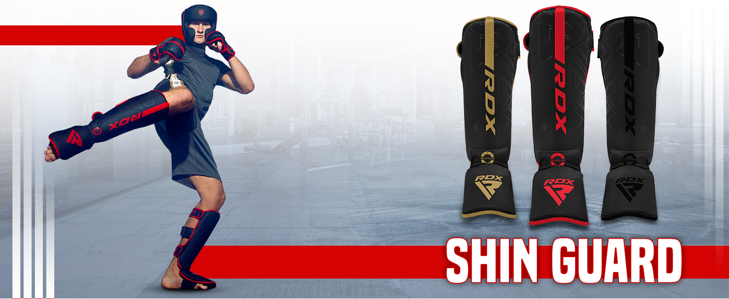 thumbnail video image 2 of RDX Shin Guards for Kickboxing, Muay Thai, MMA Fighting and Training Pads, Maya Hide Leather KARA Instep Foam Protection, Leg Foot Protector for Martial Arts, Sparring, BJJ and Boxing Gear, 2 of 8