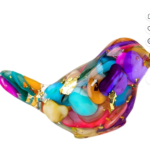 thumbnail video image 2 of Sunxin Crystal Craft Bird Nbird Figurines Collectible Miniature Resin Glass Decorative Gravel Birds Art Animals Figurines for Desktop Home Decor Paperweight, 2 of 6