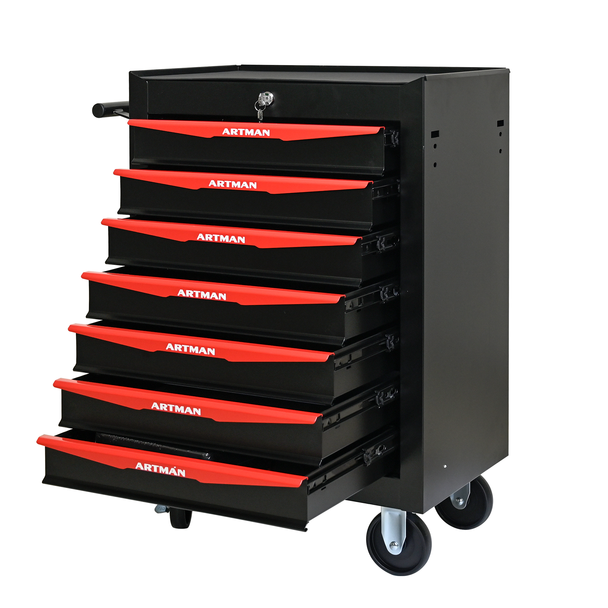 thumbnail video image 2 of Eyisean 20" 7-Drawer Rolling Tool Chest on Wheels, Heavy Duty Mobile Metal Tool Box Organizer with Lockable Wheels & Ball Bearing Drawers, Multifunctional Steel Tool Cart for Repair Shop, Garage, 2 of 18