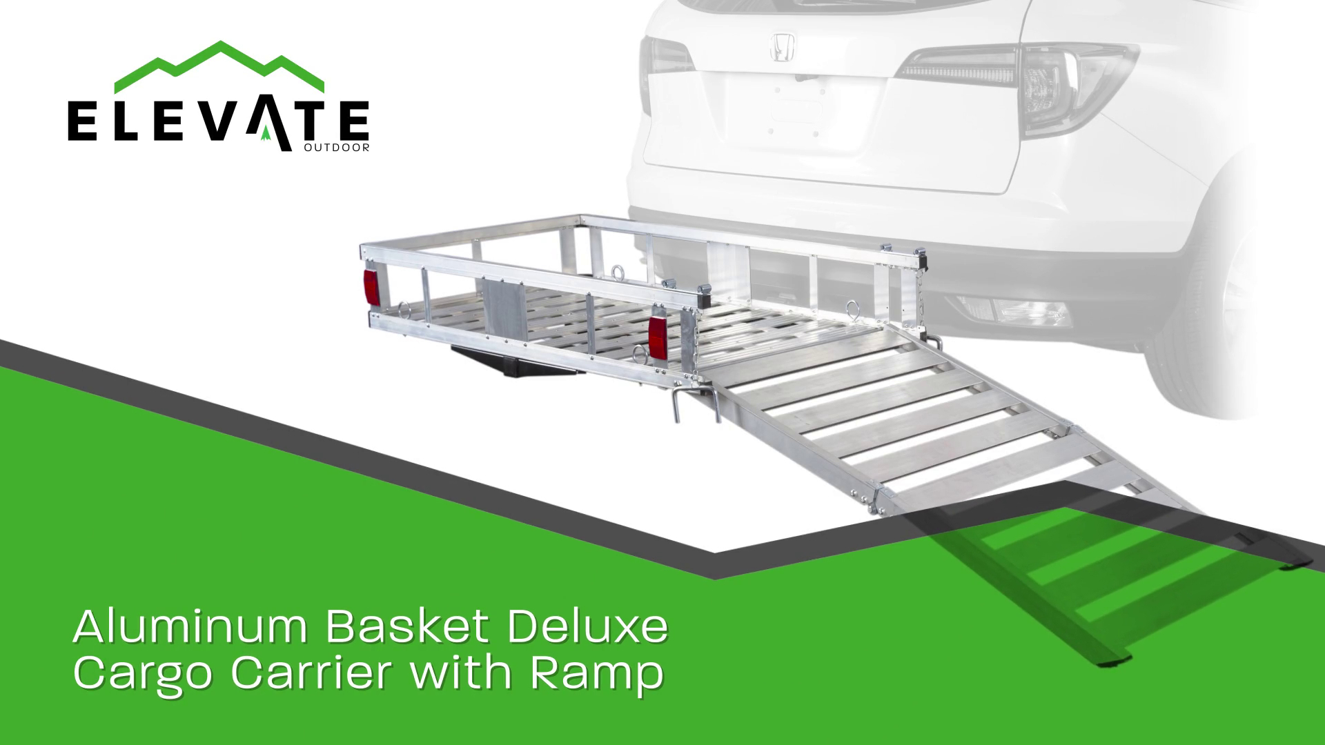 Elevate Outdoor Deluxe Aluminum Hitch Cargo Carrier & Ramp - 500 lb Cap ...