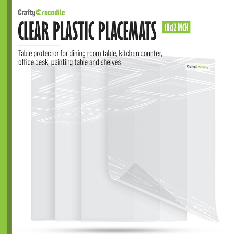 Sets Transparent Napperons De Tables PVC Lavables 8 Pièces