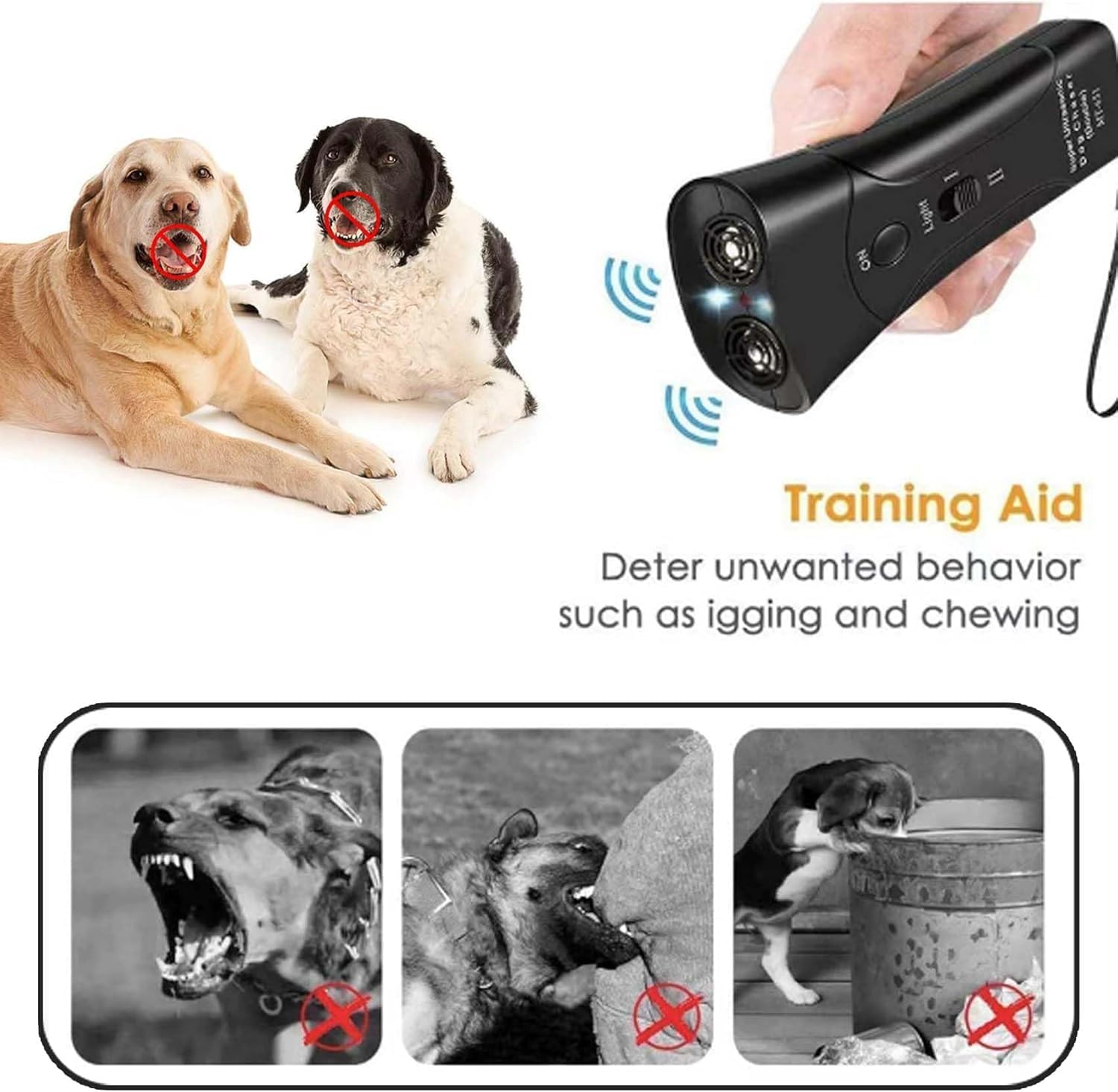 thumbnail video image 2 of Pet Gentle Anti Barking Device Instantly Stop Barking and Other Bad Behaviors with 1 Click of a Button for All Dogs Training and Home Use, 2 of 8