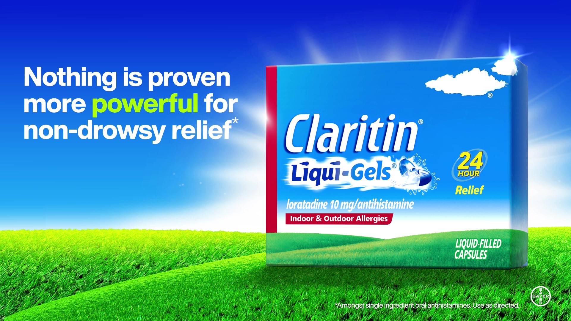 thumbnail video image 3 of Claritin Allergy Relief Liqui-Gels 24-Hour Non-Drowsy Antihistamine Capsules, Allergy Medicine, 30 Count, 3 of 16