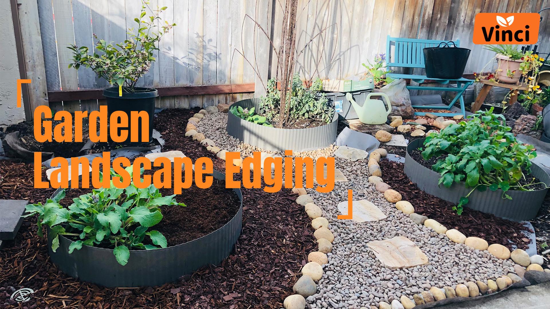 thumbnail video image 2 of Vinci Garden Landscape Edging Border, 4 Inch x 10 FT Corrugated Sturdy Metal Easy Installation Safe Hemmed Lawn Garden Border Edges for DIY Flower Beds,Pathways and Patio Design (Green), 2 of 9