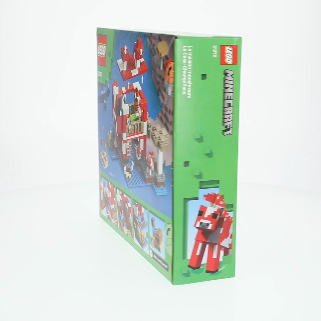 LEGO, Minecraft The Mooshroom House Toy Set 21270 with Steve