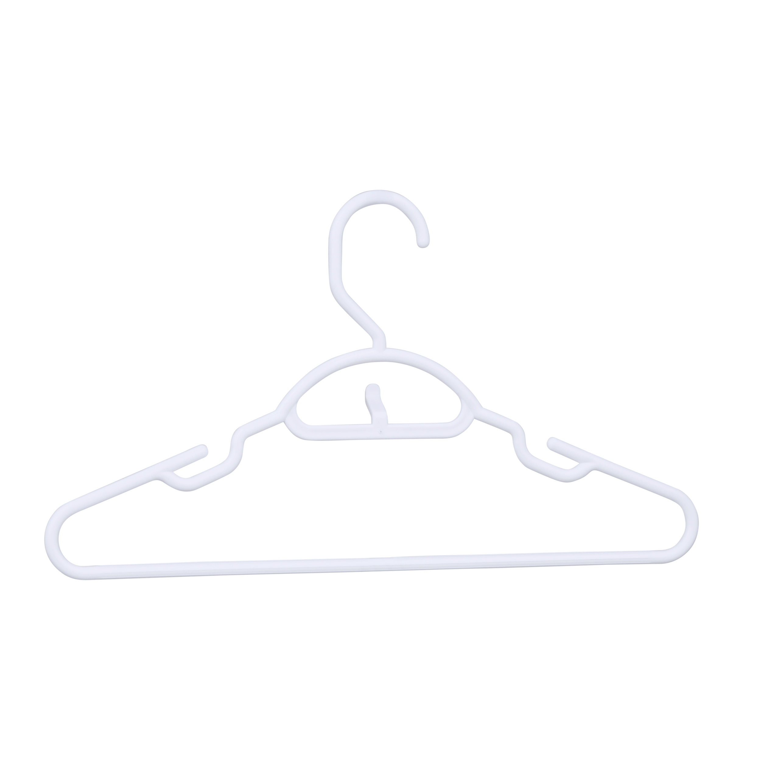 closetselect 30 Pk Youth Petite Plastic Hangers for Children Clothes Sizes 8 to 14, Petite, Teen, Preteen, Junior, 30 Pack (White)