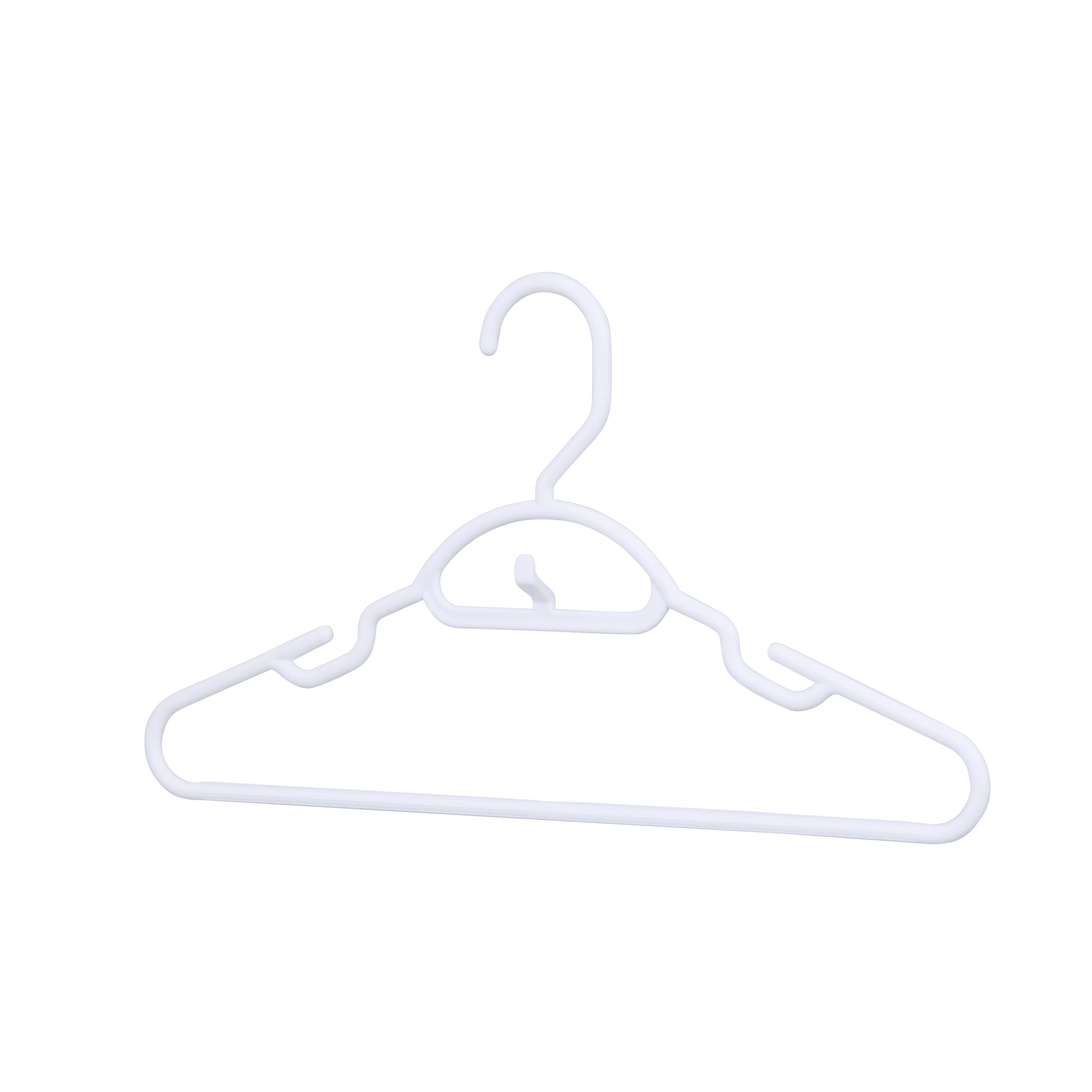 closetselect 30 Pk Youth Petite Plastic Hangers for Children Clothes Sizes 8 to 14, Petite, Teen, Preteen, Junior, 30 Pack (White)