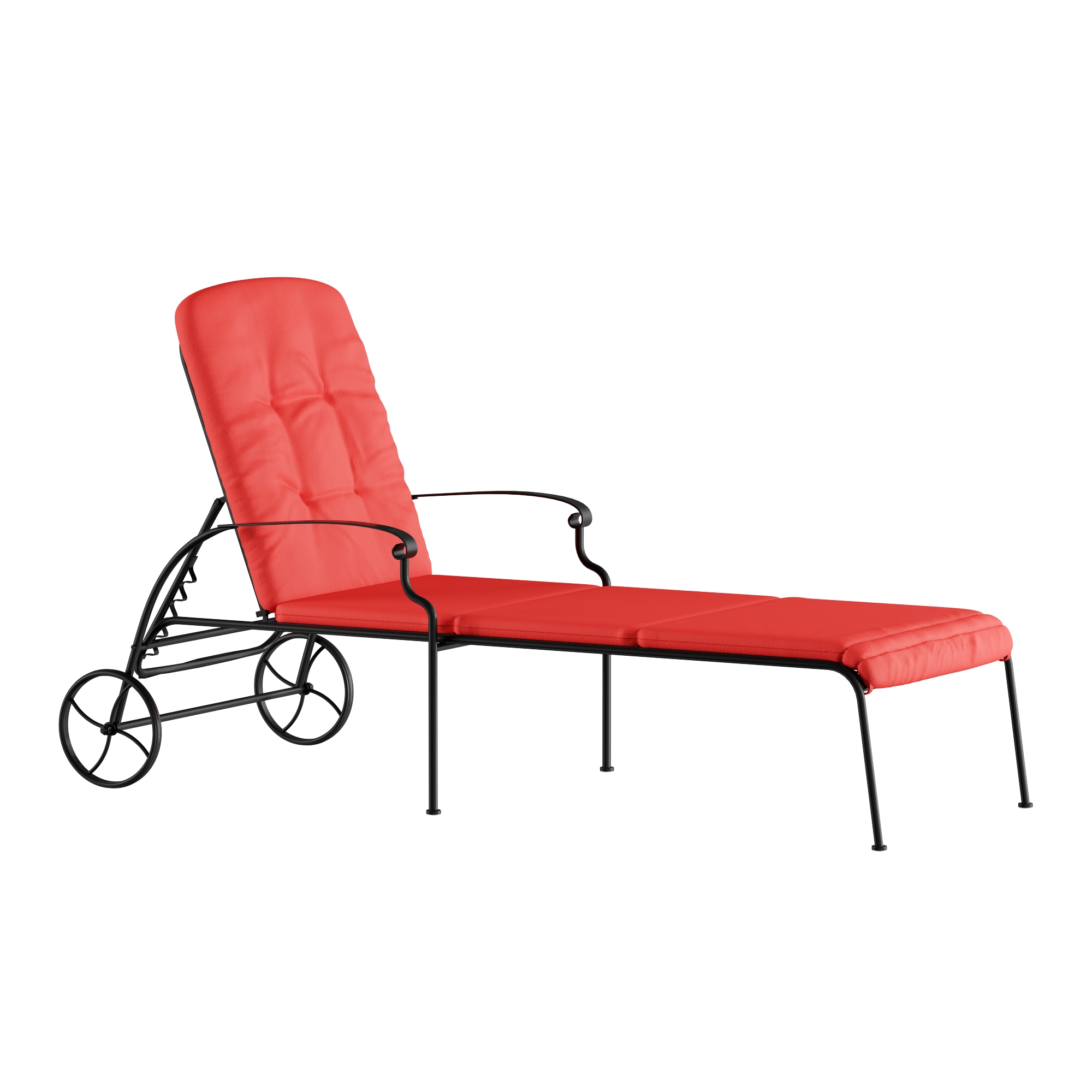 Better Homes Gardens Clayton Court Chaise Lounge With Wheels Red Walmart Com Walmart Com