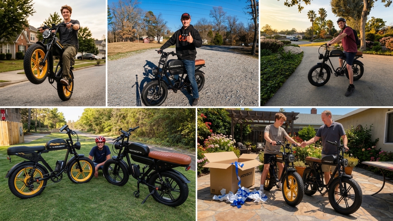 thumbnail video image 2 of HOVSCO Gtrs Electric Bike for Adults, 20'' Fat Tire, 750W Motor 48V 15AH Tested to UL2849 Standard by SGS, Hydraulic Disc Brakes, 2 of 10
