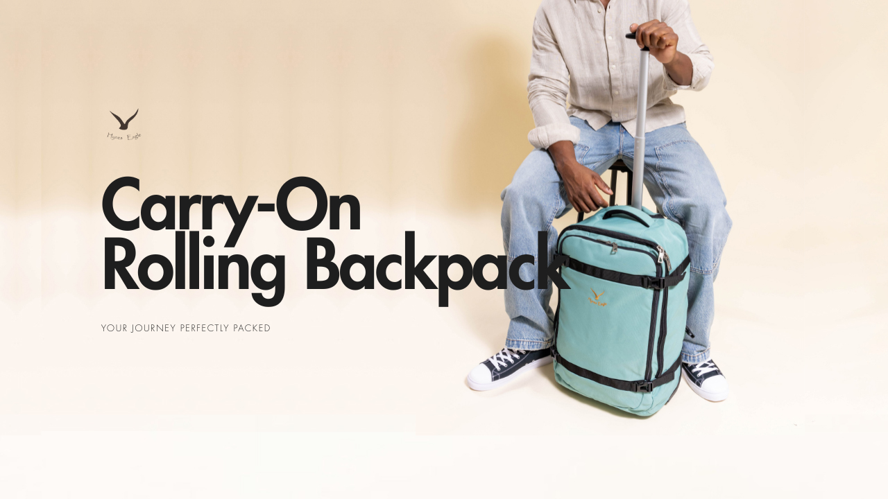 thumbnail video image 2 of Convertible Wheeled Laptop Carry-On Bag (42L) – Hynes Eagle – Mint Green, 2 of 12