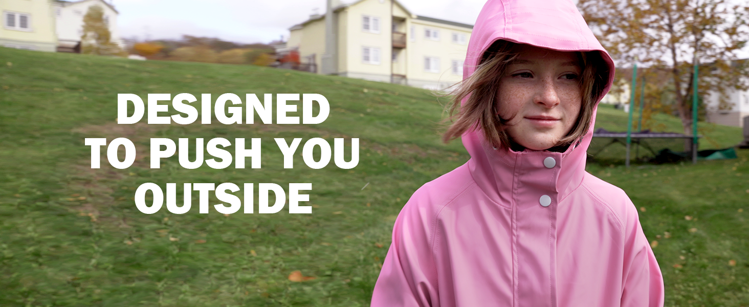 thumbnail video image 2 of SOLOCOTE Girls Waterproof  Lined  Rain Jacket Coat Rainproof Jackets Hooded Cotton Long Windbreaker, 2 of 6