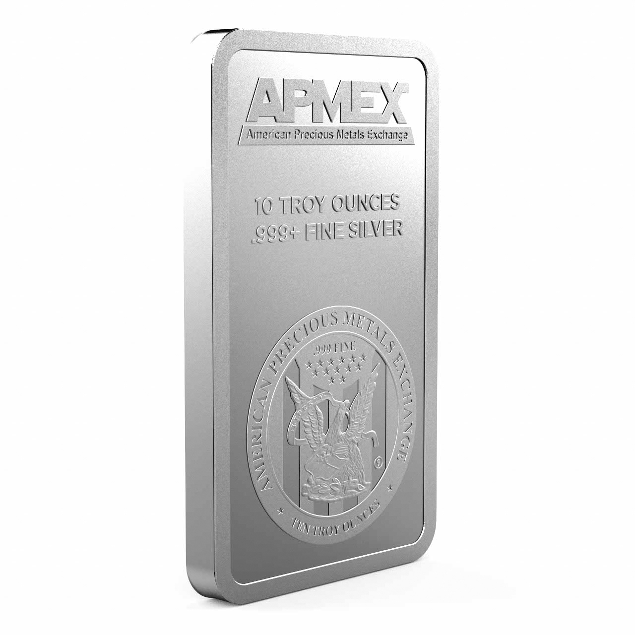 APMEX 10トロイオンス 銀バー2個 10 oz .999 Fine Silver Bar APMEX