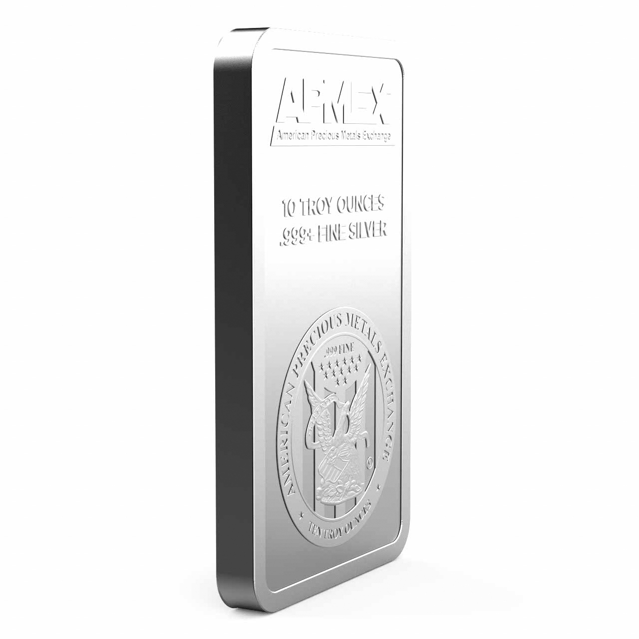 APMEX 10 oz .999 Fine Silver Bullion Bar, Proof-like Finish, Eagle
