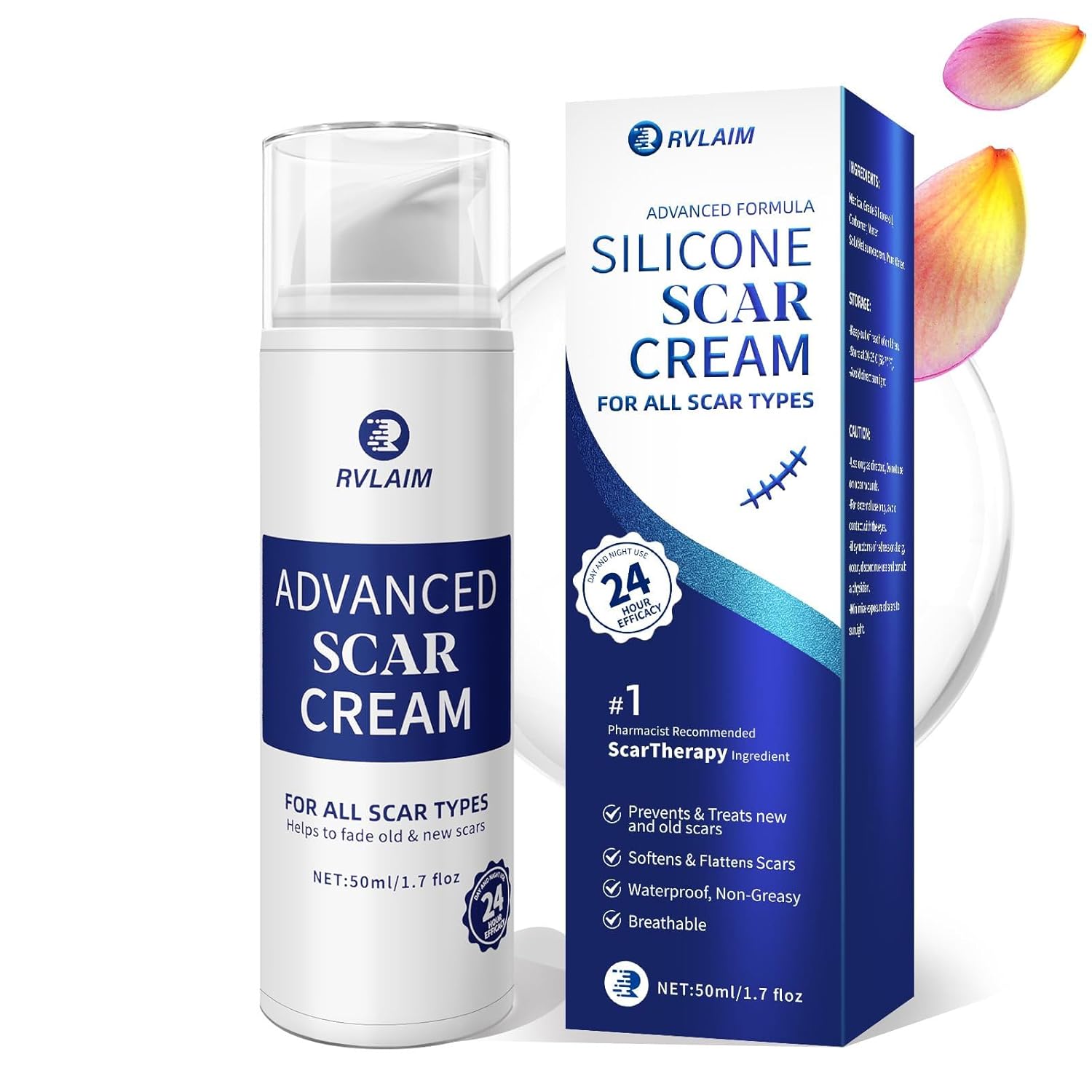 thumbnail video image 2 of Silicone Scar Gel, Scar Removal Cream, Scar Cream for Surgical Scars, Stretch Mark Remover, 2 of 6