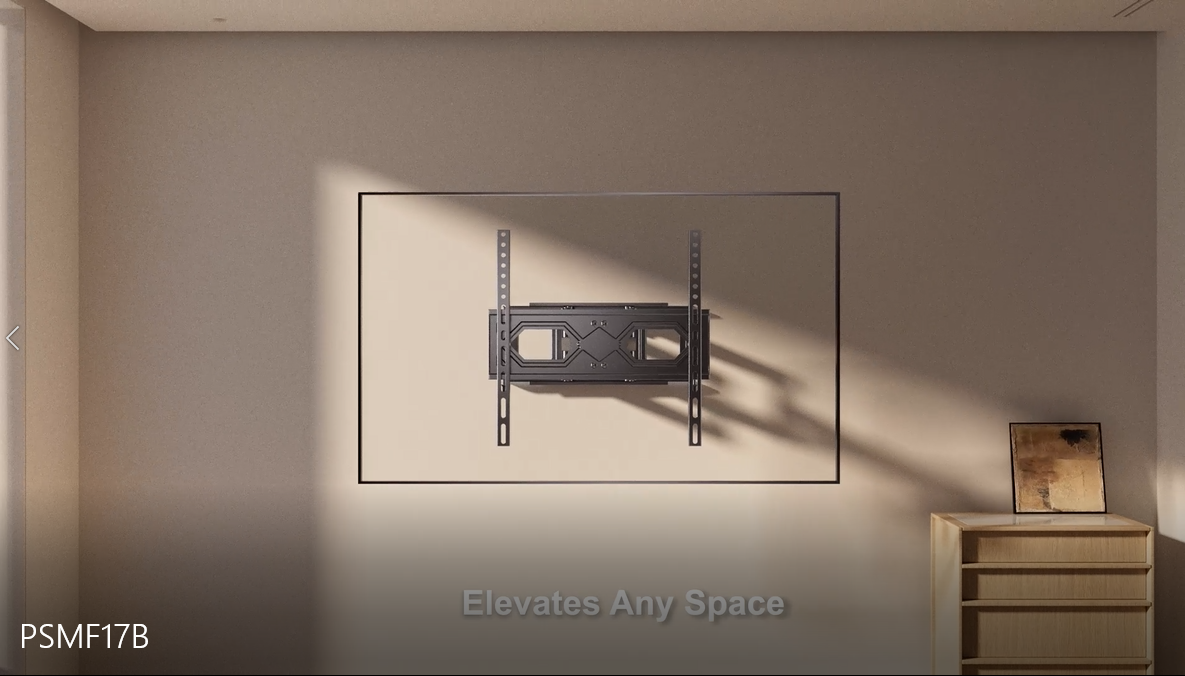 thumbnail video image 2 of MountFTV Full Motion Articulating TV Wall Mount Swivel Tilting for 26-70inch, Holds up to 99lbs, Max 400x400mm, 2 of 11