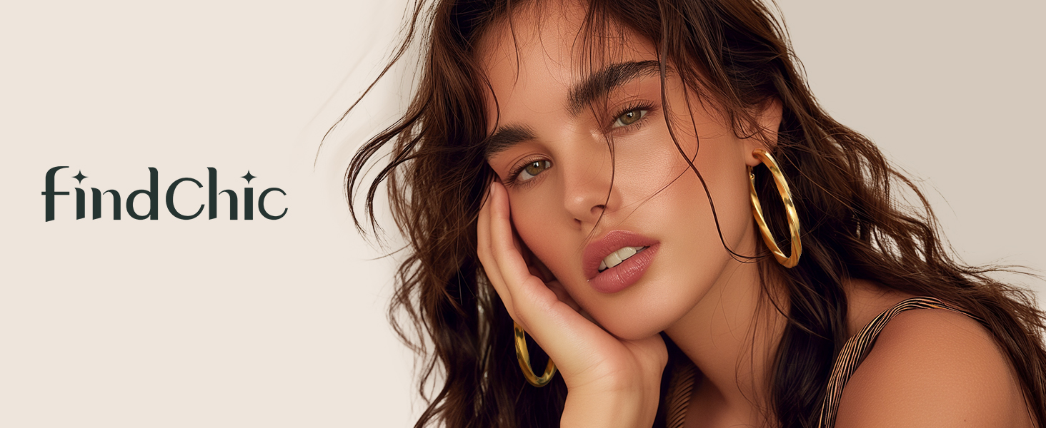 thumbnail video image 2 of FindChic Hoop Earrings for Women Stainless Steel Twisted Hoops Black Hollow Loop Earrings Birthday Mothers Day Jewelry Gifts Her Mom Wife Adults Ideas, 40mm, 2 of 8