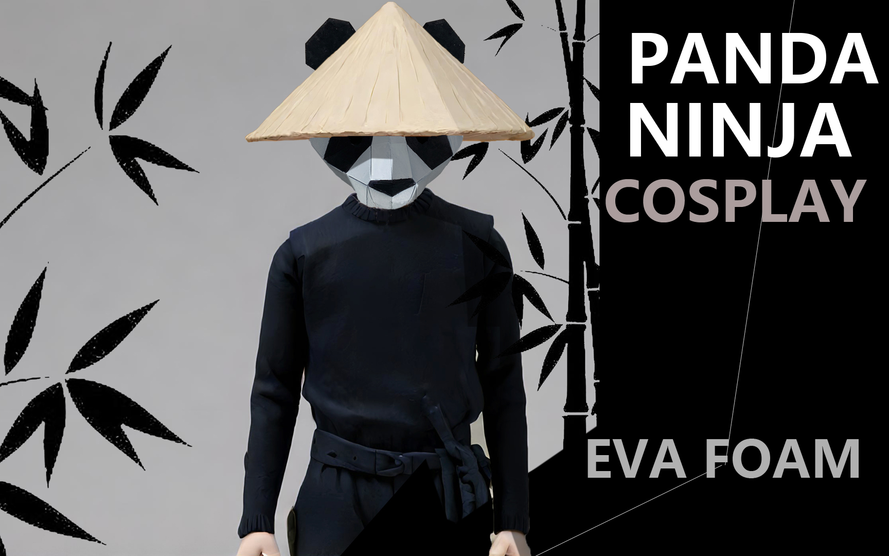 thumbnail video image 2 of "Black EVA Foam Roll, 4mm Thick Halloween Decoration Foam, 59"" x 13.9"", High-Density 86kg/m3 Foam Sheets for Crafts, Cosplay, DIY Projects, 2 of 7