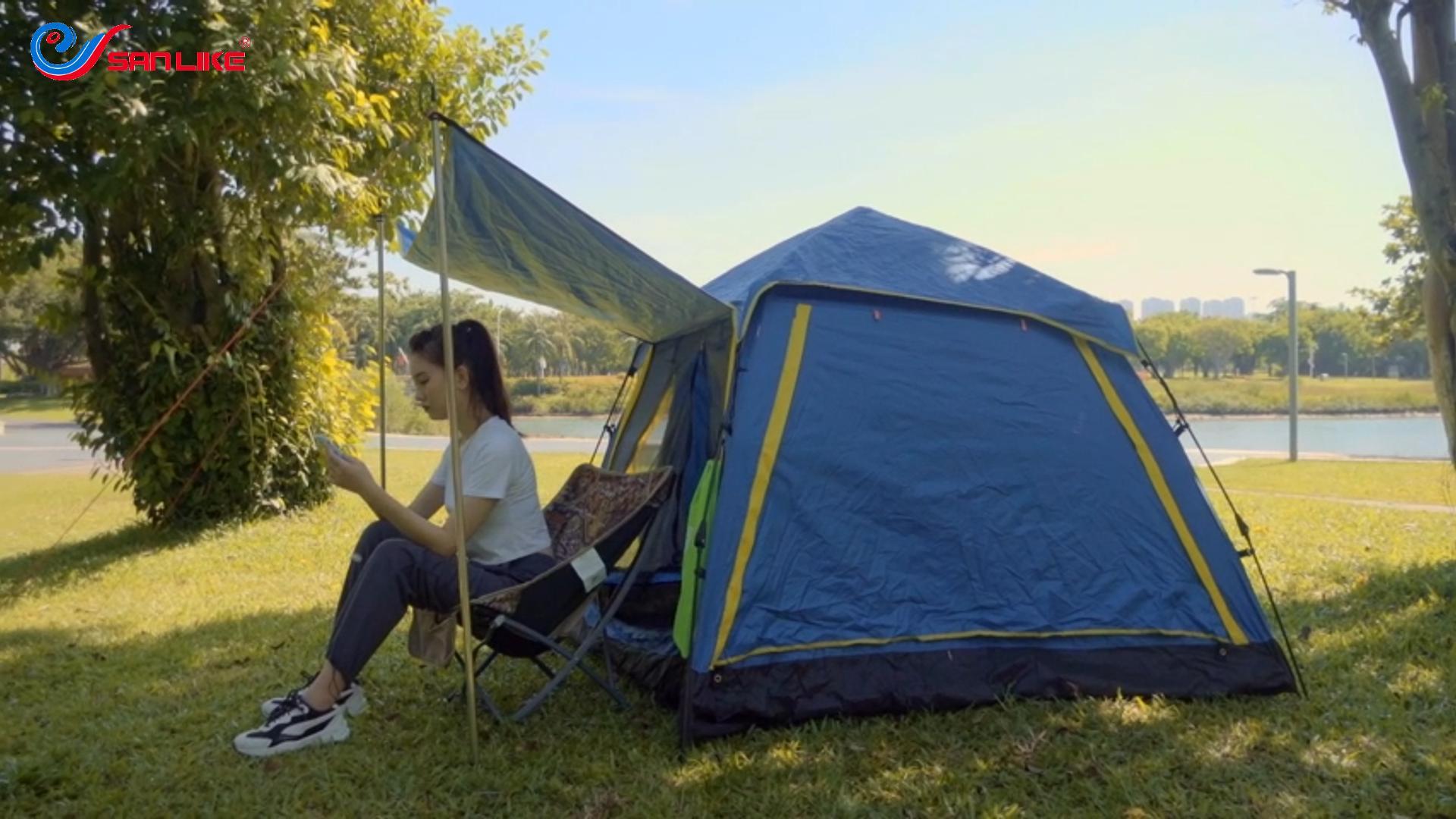 thumbnail video image 2 of SAN LIKE Tent Pole 78 Inches Telescopic Adjustable tarp Poles for Camping Canopy Awning Shelter Backpacking Hiking Halloween Christmas Gifts-(Adjustable Length - Steel), 2 of 8