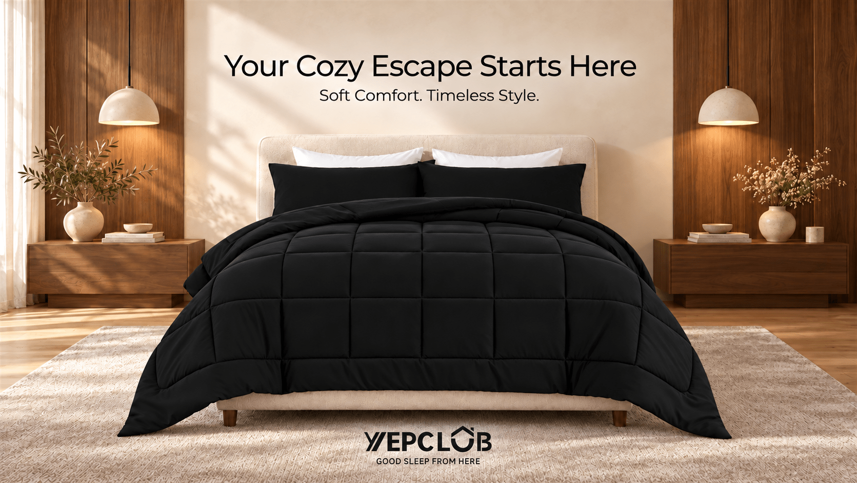 thumbnail video image 2 of YEPCLUB 3-Piece Full Size Comforter Set, Orange Down Alternative Reversible Bedding Set, All-Season Quilted Soft Comforter with Pillowcases, 2 of 5