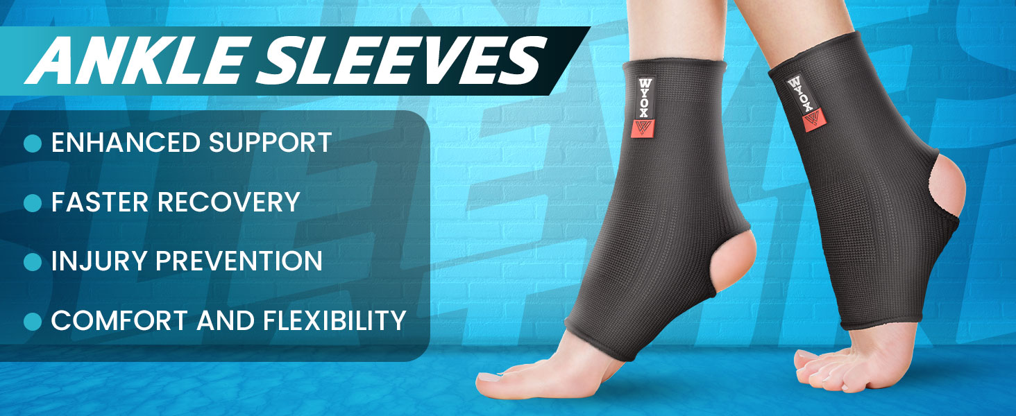 thumbnail video image 2 of WYOX Ankle Wraps Support Boxing Gear for Men Women Muay Thai Ankle Support Kickboxing Wraps Gym Ankle Support (Pair) (Grey, L/XL), 2 of 9