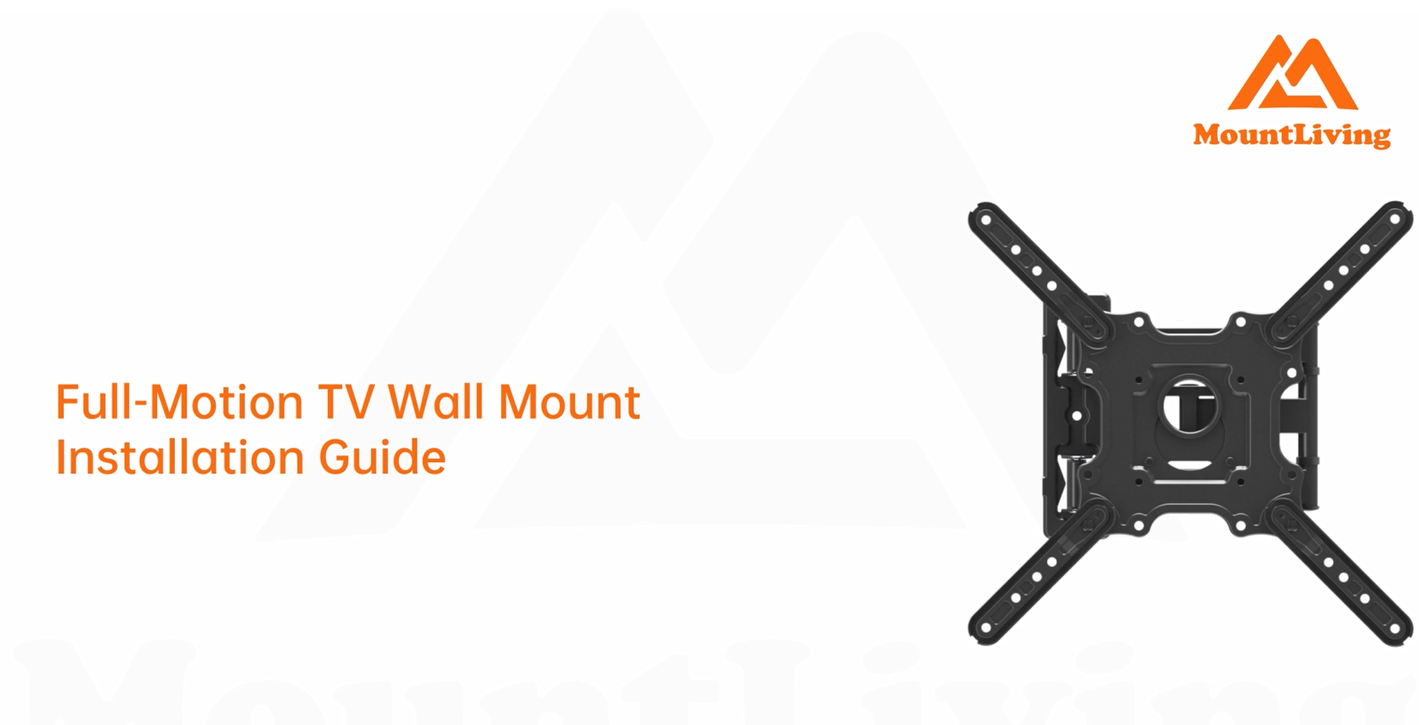 thumbnail video image 2 of MountLiving Full Motion TV Wall Mount for 26-60 inch TVs, Single Stud Corner Bracket with Swivel & Tilt, Max VESA 400x400mm, 77 lbs Capacity, 2 of 9