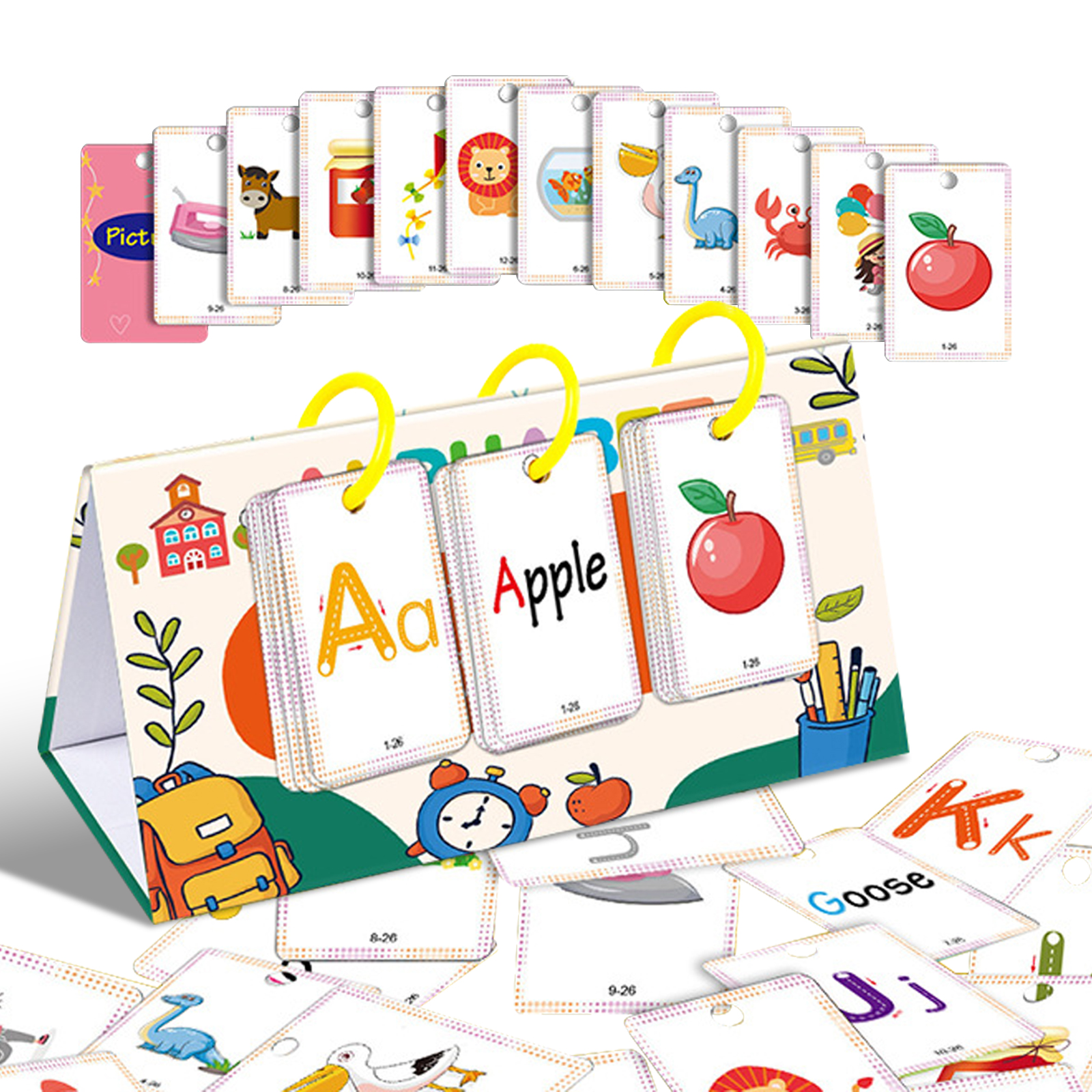 thumbnail video image 2 of SINGOMON Word Builder, Phonics Game Flash Cards for Preschool Kindergarten Classroom, Montessori Education Reading Manipulative Spelling Toys for Learning Activities Teachers School Supplies, 2 of 9