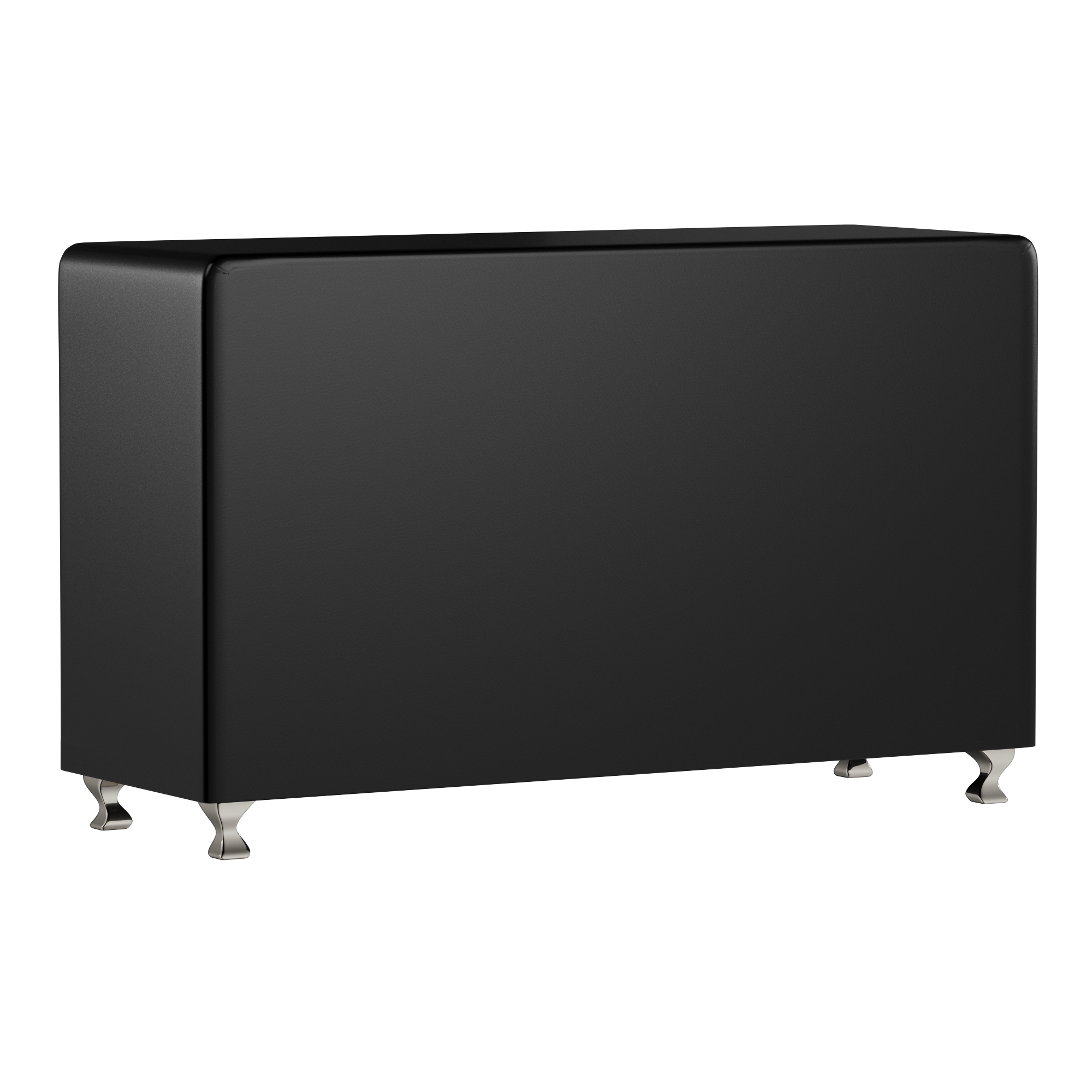Baxton Studio Black Faux Leather Dresser with Bedroom Wood, Metal Legs and  Chest Drawers - Walmart.com