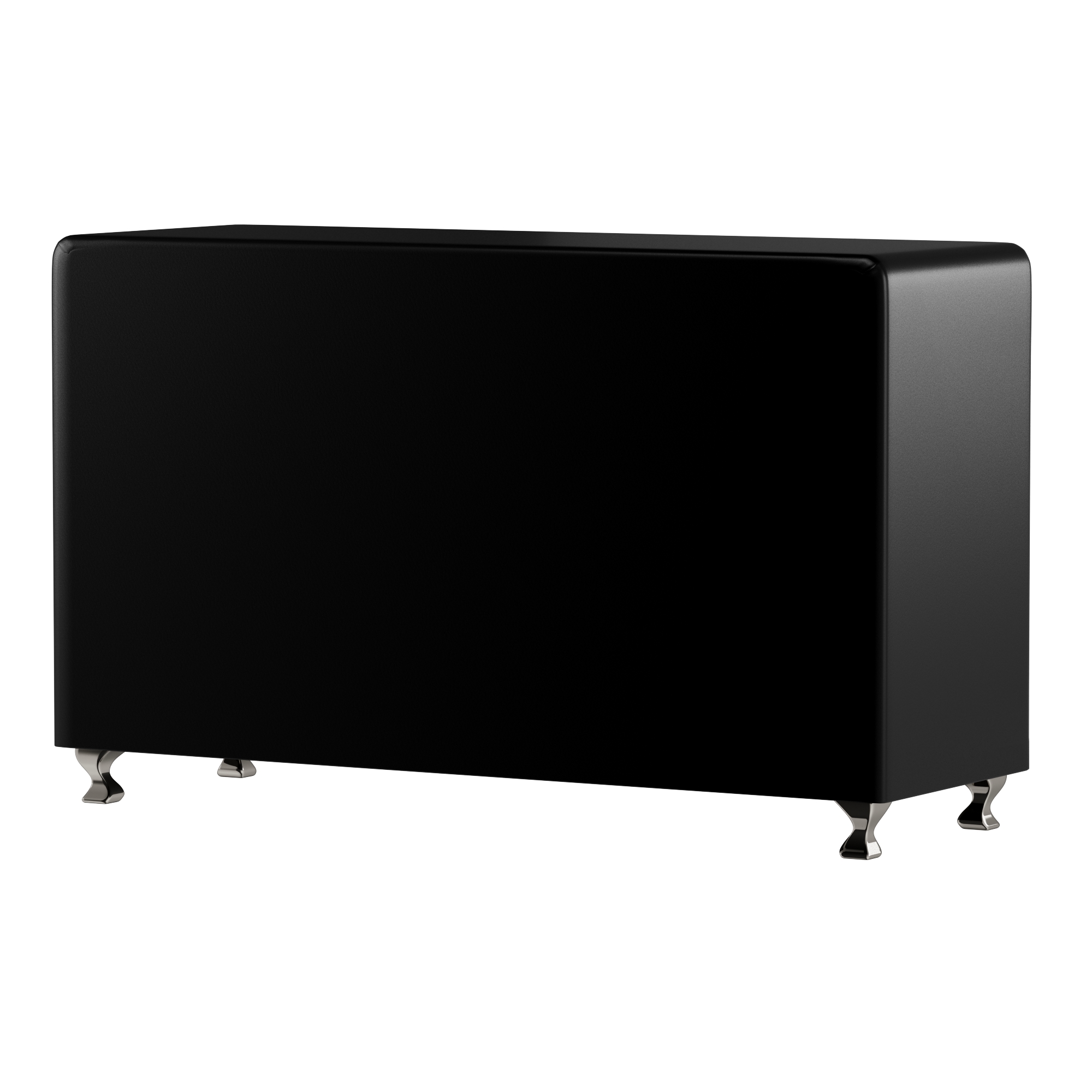 Baxton Studio Black Faux Leather Dresser with Bedroom Wood, Metal Legs and  Chest Drawers - Walmart.com
