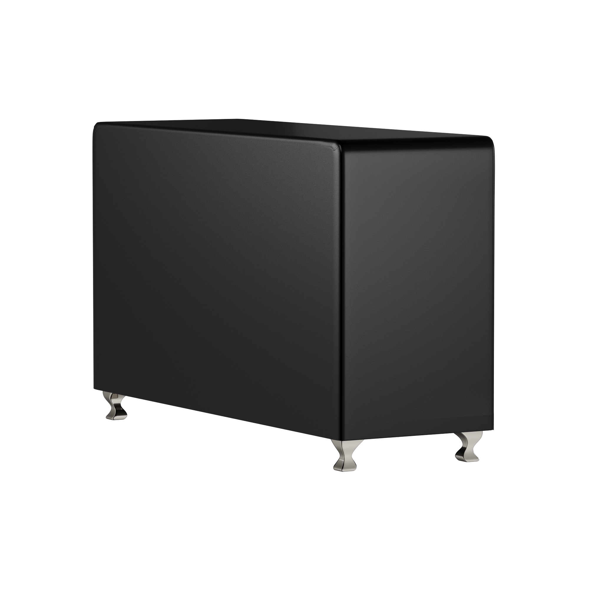 baxton studio luminescence black faux leather upholstered dresser Luminescence Black Faux Leather Upholstered Dresser