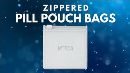 thumbnail video image 2 of MEDca Zippered Pill Pouch Bags with Slide Lock, Clear Plastic, 24-Pack, Travel Friendly, 2 of 10