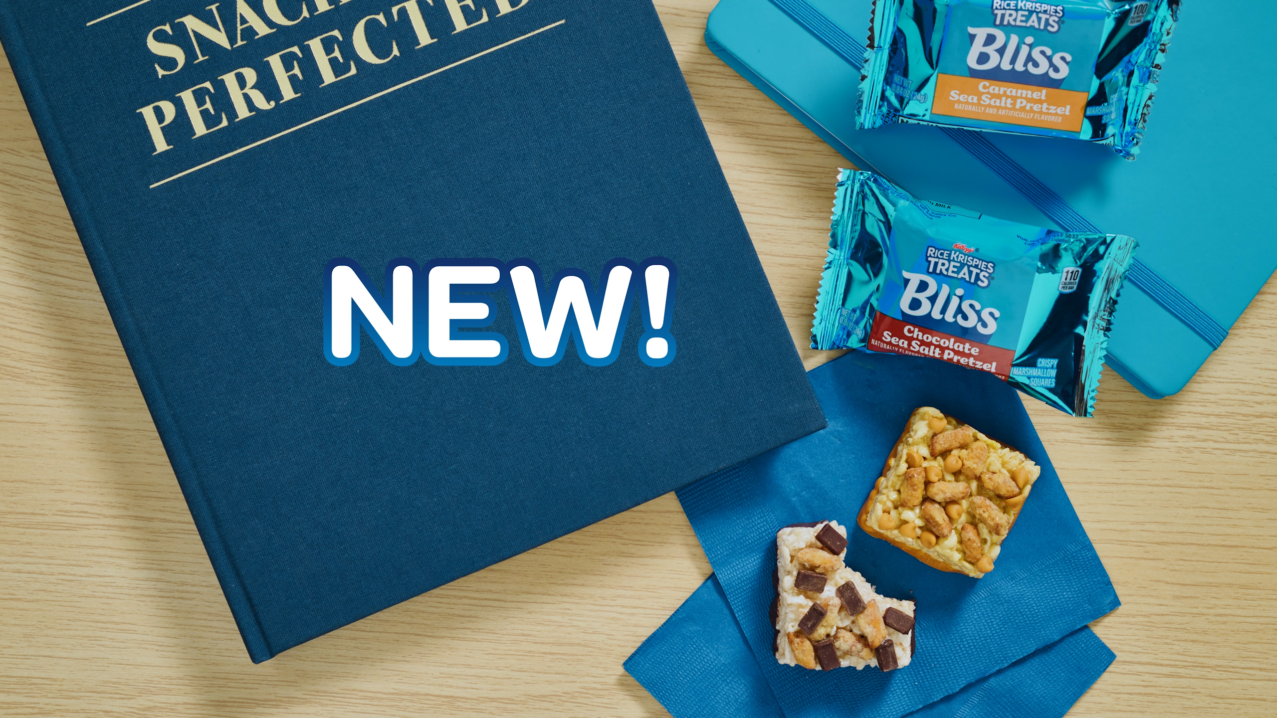 thumbnail video image 2 of Rice Krispies Treats Bliss Caramel Sea Salt Pretzel Chewy Crispy Marshmallow Squares, Snack Bars, 8.4 oz, 10 Count, 2 of 11