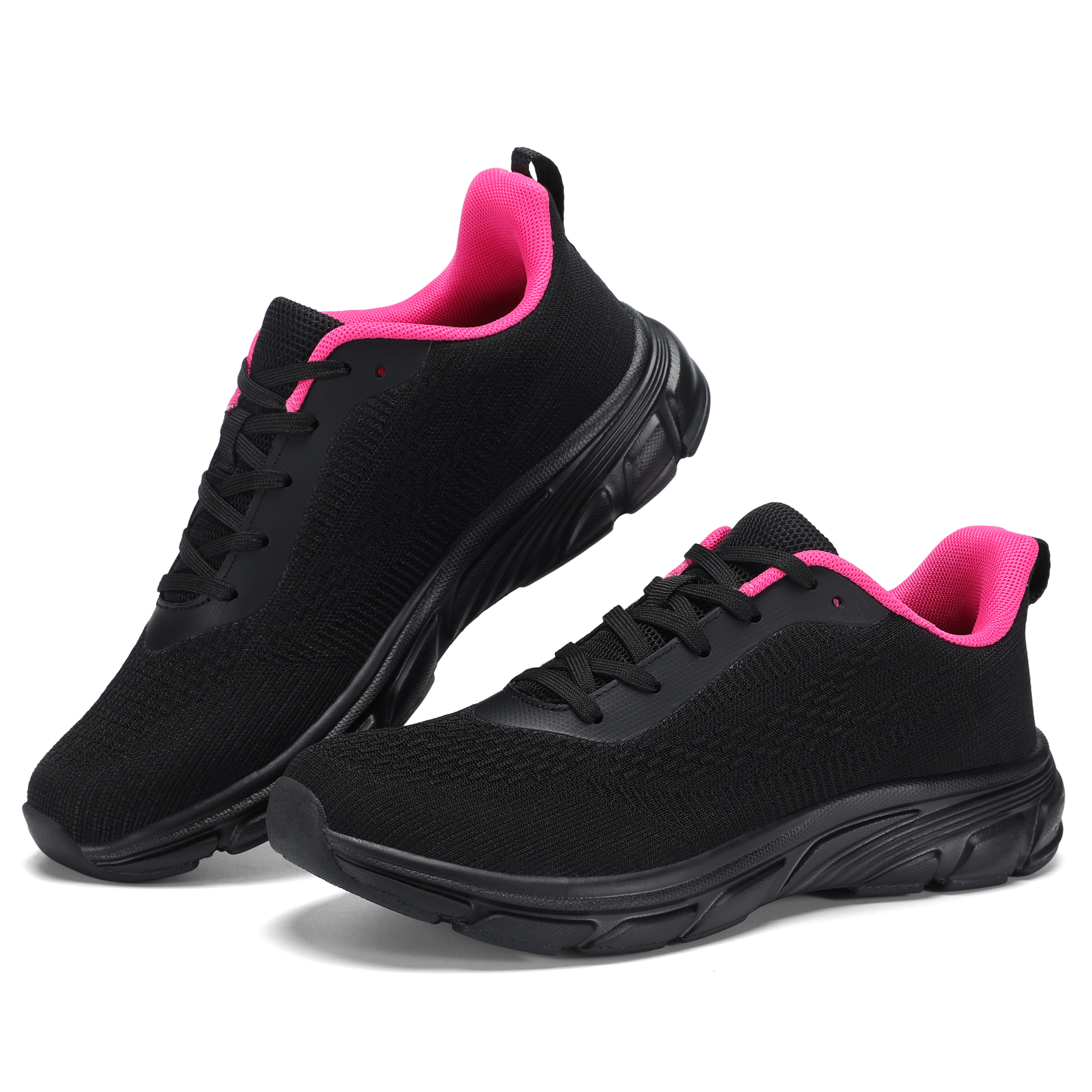 thumbnail video image 2 of Women's Lightweight Gym & Tennis Shoes, Comfort Breathable Mesh Sneakers, 2 of 7