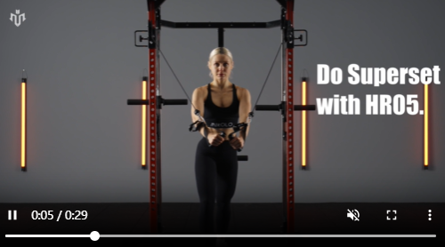 thumbnail video image 2 of Mikolo Power Rack Cage, Weight Rack with Dual Pulley Cable Crossover Machine,Multi-Function Squat Rack with J Hooks,Dip Bars and Landmine for Home Gym (Red), 2 of 10