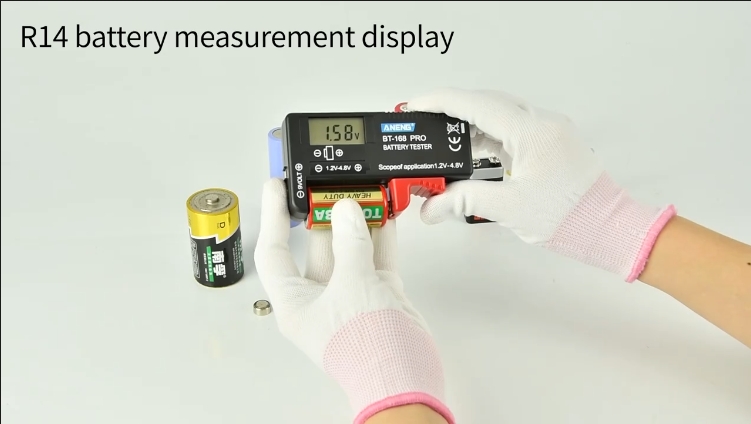thumbnail video image 2 of ANENG BT168PRO Electronic Digital Display Battery Tester, Checker Measure Battery Charge for AA, AA, 6F22, 18650, 16340, 14500, 21700, 10440, 9V and Various Household Models, 2 of 8