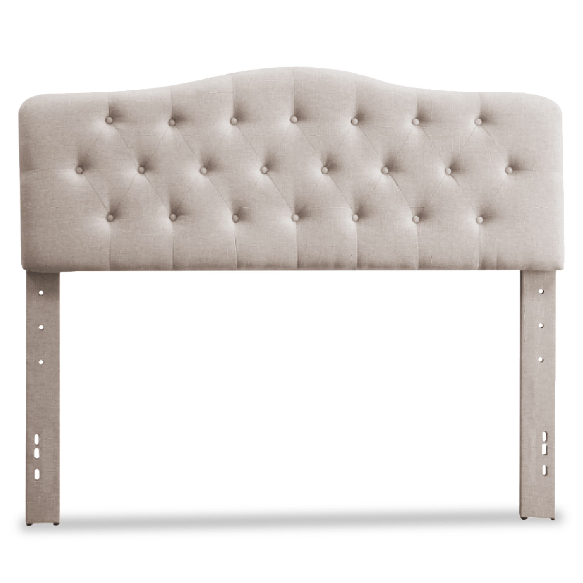 thumbnail video image 2 of Adjustable Heigh Headboard with Linen Upholstery and Button Tufting for Bedroom,King,Natural Linen, 2 of 10