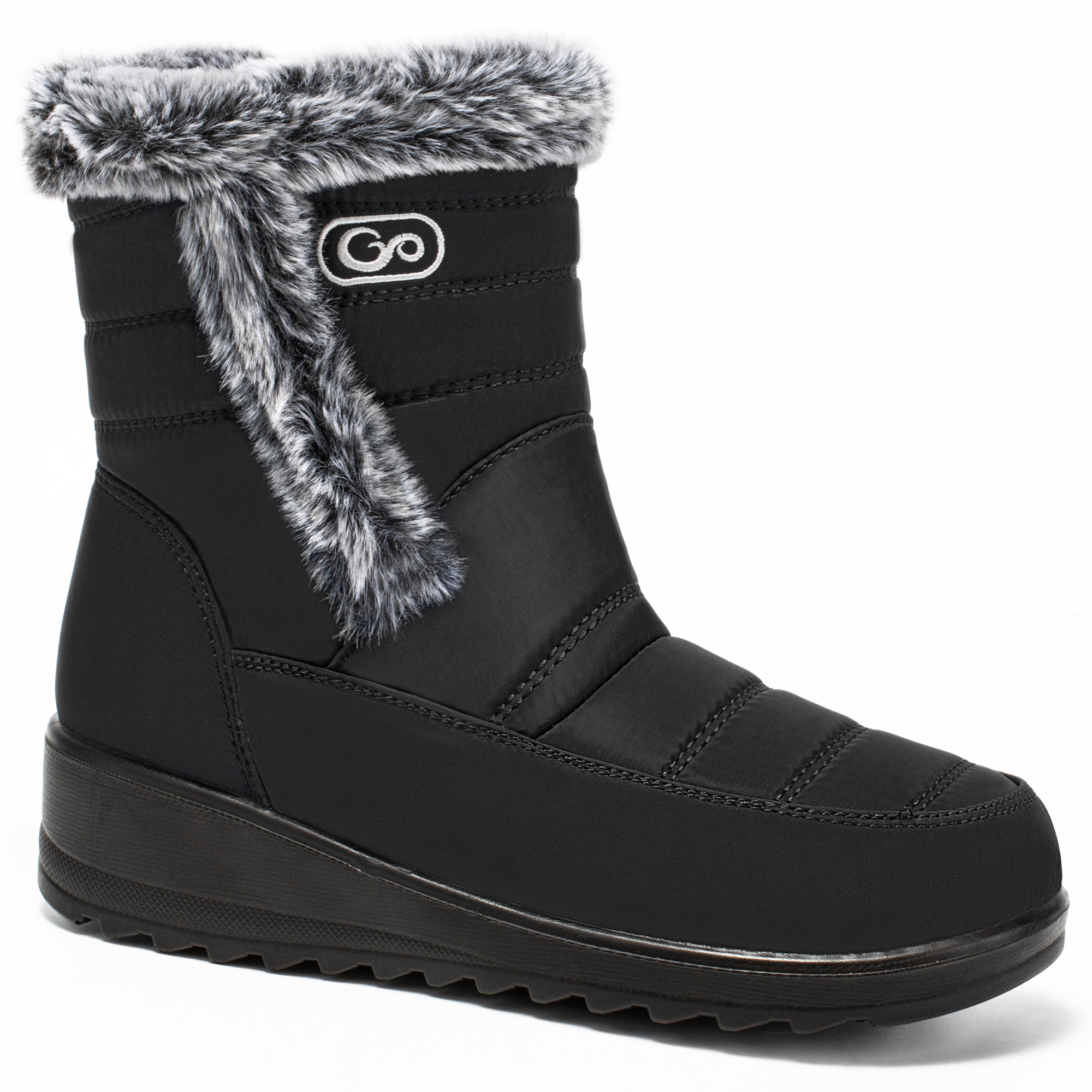 thumbnail video image 2 of Ablanczoom Snow Boots Women Winter Shoes: Outdoor Women Booties with Warm Faux Fur, 2 of 7